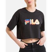 Beuna Cotton Cropped T-Shirt with Graphic Logo Print