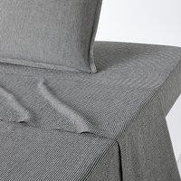 Linot Check Flat Sheet in Washed Linen