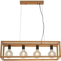 Bamboo Cage Ceiling Pendant with 4 Lights