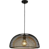 Double Layered Black and Gold Mesh Ceiling Pendant