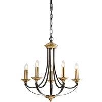 Dark Bronze Ceiling Pendant with 5 Lights