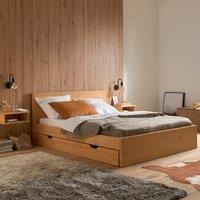 Jalun Oak Underbed Storage Drawer on Wheels