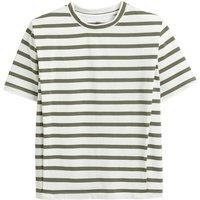 Breton Striped Cotton T-Shirt with Crew Neck and Short Sleeves