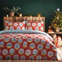 Twelve Days of Christmas Cotton Mix Duvet Cover and Pillowcase Set