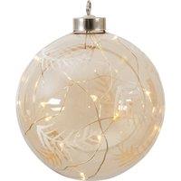 Feather Etched Bauble with LED