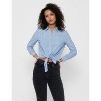 Striped Tie-Front Shirt