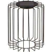 Black Solar Powered Outdoor Table Lamp