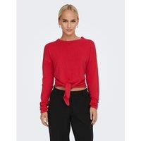 Cropped Tie-Front Jumper