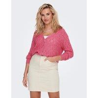 Cotton Mix Short Cardigan with Buttons