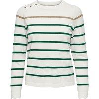 Breton Striped Top with Button Detail