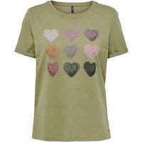 Heart Print Cotton T-Shirt
