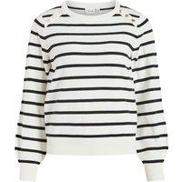Breton Striped Jumper in Cotton Mix with Button Detail