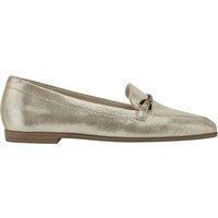 Metallic Leather Loafers