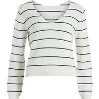 Striped Cotton V-Neck Jumper