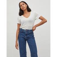 Jersey T-Shirt with Glittery Neckline