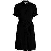 Tie-Waist Shirt Dress with Short Sleeves