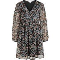 V-Neck Mini Dress with Long Sleeves