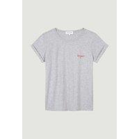 Embroidered Slogan T-Shirt in Organic Cotton with Short Sleeves