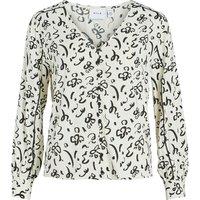 Printed V-Neck Blouse