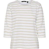 Striped T-Shirt with 3/4 Length Sleeves