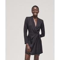 Wrapover Mini Dress with Long Sleeves