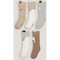 Pack of 5 Pairs of Animal Socks in Cotton Mix