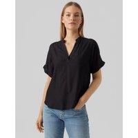 Short Sleeve V-Neck Blouse