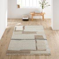 Namili Fringed Abstract Wool and Cotton Rug