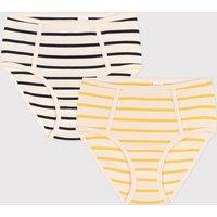 Pack of 2 Knickers in Striped Organic Cotton