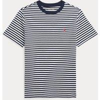 Striped Cotton T-Shirt with Short Sleeves