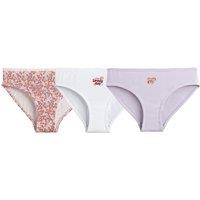 Pack of 3 Briefs in Cotton, Slogan/Floral Print