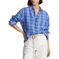 Checked Linen Shirt with Long Sleeves