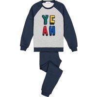 Fleece Pyjamas with Boucl Text Embroidery