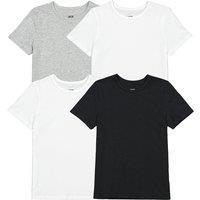 Pack of 4 T-Shirts in Plain Cotton