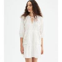 Cotton Mini Dress with 3/4 Length Sleeves