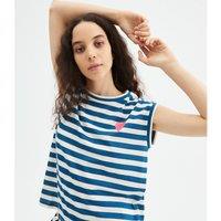 Striped Cotton T-Shirt with Short Sleeves