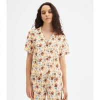 Printed Short Sleeve Blouse