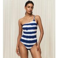 Summer Fizz Asymmetric Swimsuit in Tie Dye Print