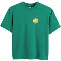 Printed Cotton T-Shirt with Crew Neck and Short Sleeves