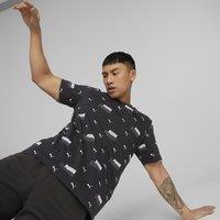 Essential + Printed Cotton T-Shirt with Short Sleeves