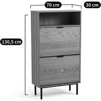 Jarta Ash Veneer 2-Door Shoe Cabinet