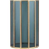 Small Smoked Glass Round Hurricane