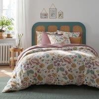 Nice Floral Cotton and Washed Linen Duvet Cover