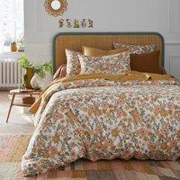 Rosemary Floral Cotton and Washed Linen Duvet Cover