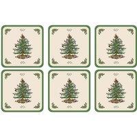 Set of 6 Christmas Tree Coasters