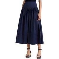 Midi Skater Skirt in Cotton Mix