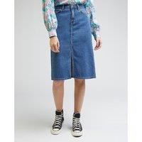 Denim Knee-Length Skirt