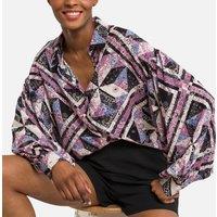 Printed Balloon Sleeve Shirt