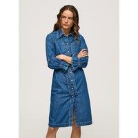 Denim Shirt Dress with Tie-Waist