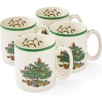 Set of 4 Christmas Tree Mugs